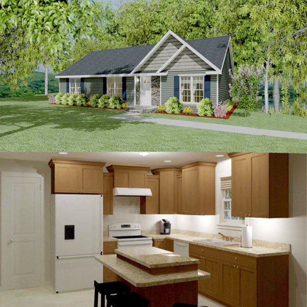 Allegheny ranch modular home model by Millbrook