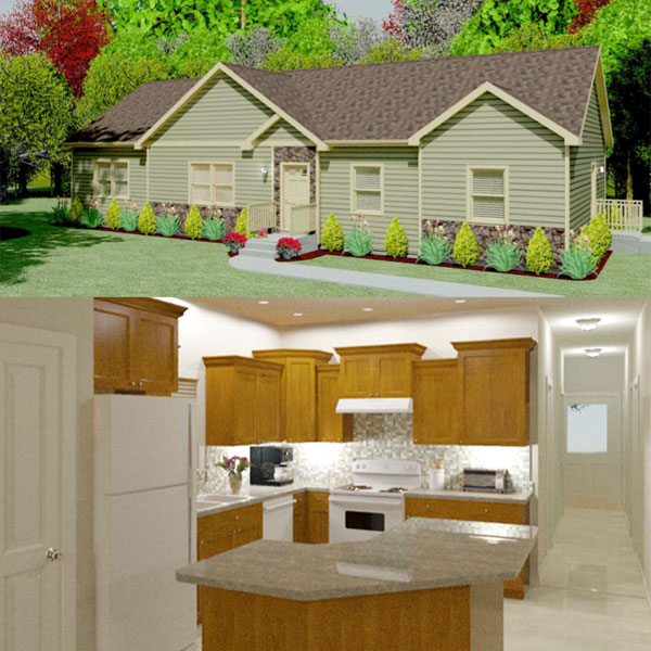 Boulder ranch modular home model by Millbrook