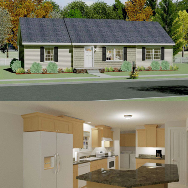 Columbia ranch modular home model by Millbrook