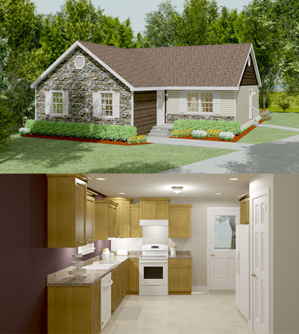 Shawnee ranch modular home model by Millbrook