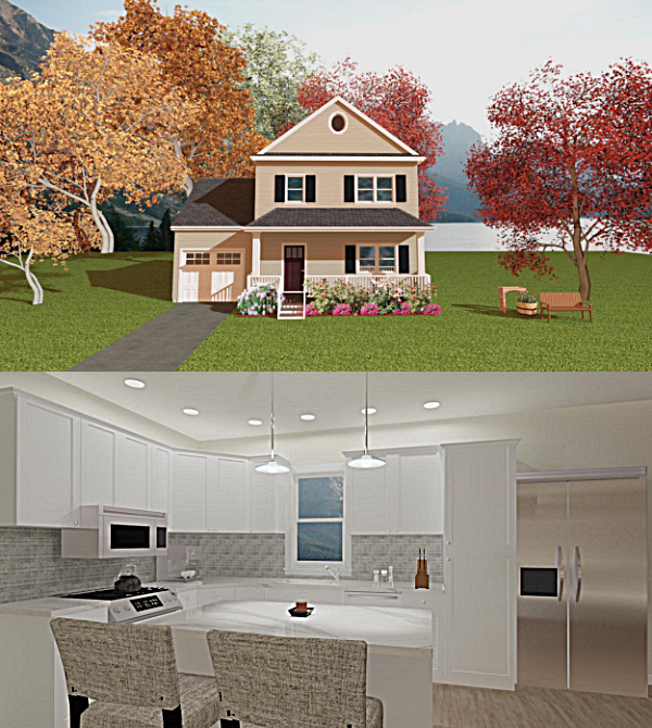 Westford two-story modular home model by Millbrook