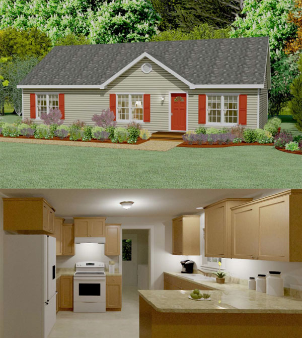 Yukon ranch modular home model by Millbrook